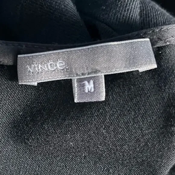 Vince black ribbed midi sleeveless sheath dress size medium - Picture 9 of 10